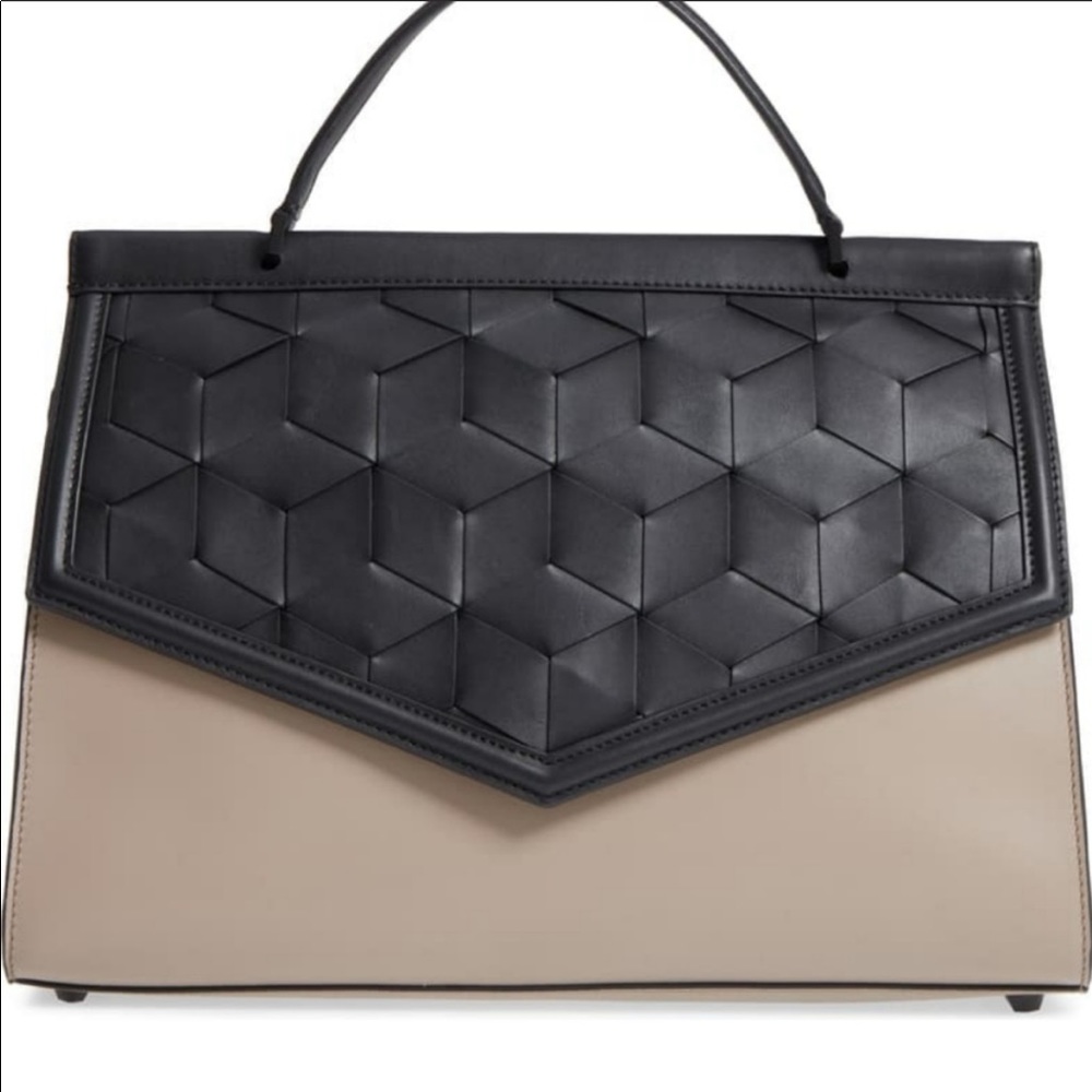 WELDEN Wayfare Colorblocked Leather Top Handle Satchel